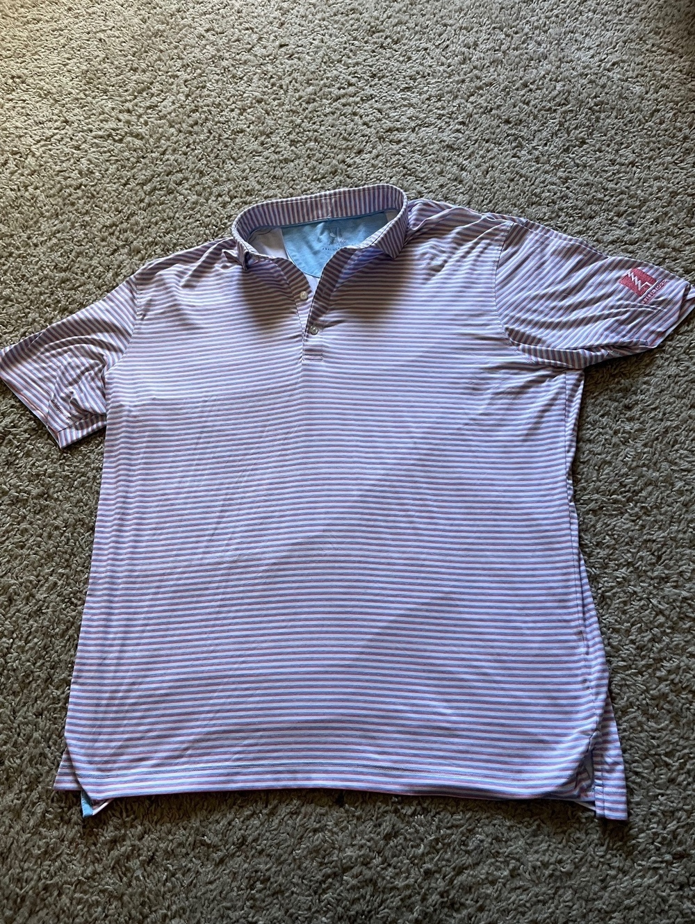 Johnnie-O Featherweight Multicolor Soft Striped Golf Polo L